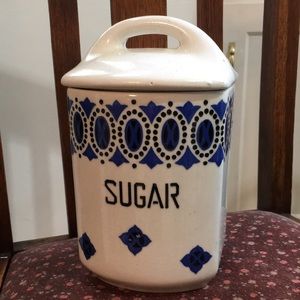 Beautiful Antique Sugar Canister With Top
